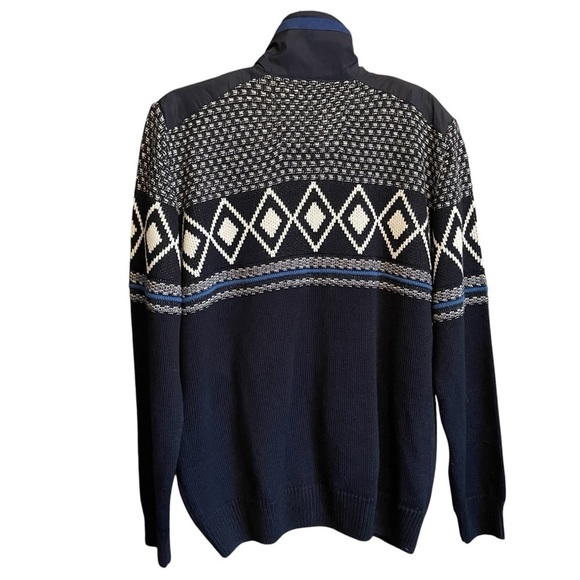 Impulso Made in Italy-50% Wool-Zip up Cardigan-Diamond Design- Size XXL-EU/XL US - Picture 5 of 15